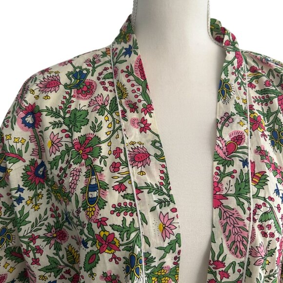 AMRANIS Botanical Print Caftan Robe One Size - Picture 4 of 9